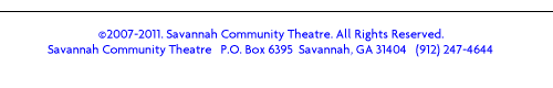 footer for Savannah Community Theatre page